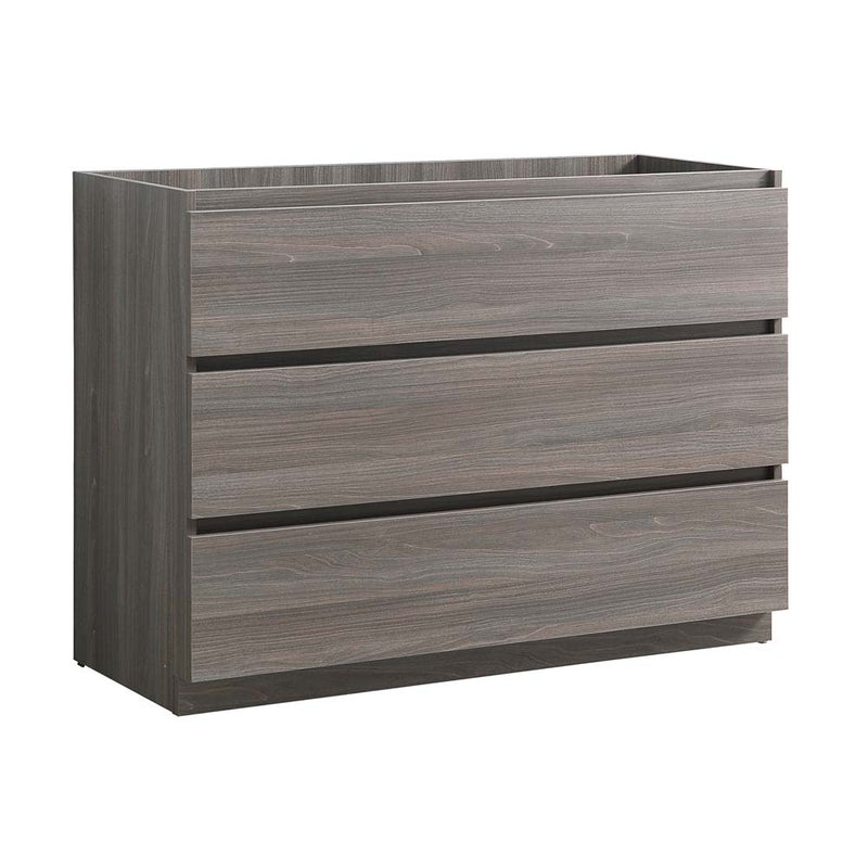 Fresca Lazzaro 48" Gray Wood Free Standing Modern Bathroom Cabinet FCB9348MGO