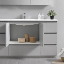 Fresca Lazzaro 60" Gray Free Standing Modern Bathroom Cabinet with Integrated Single Sink FCB9360GR-S-I