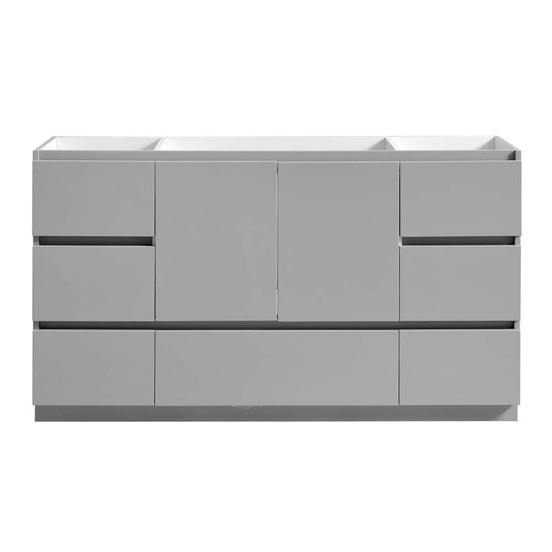 Fresca Lazzaro 60" Gray Free Standing Single Sink Modern Bathroom Cabinet FCB9360GR-S