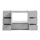 Fresca Lazzaro 60" Gray Free Standing Single Sink Modern Bathroom Cabinet FCB9360GR-S