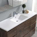 Fresca Lazzaro 60" Rosewood Free Standing Modern Bathroom Cabinet with Integrated Single Sink FCB9360RW-S-I