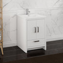 Fresca Imperia 24" Glossy White Free Standing Modern Bathroom Cabinet with Integrated Sink FCB9424WH-I