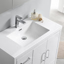 Fresca Imperia 36" Glossy White Free Standing Modern Bathroom Cabinet with Integrated Sink - Left Version FCB9436WH-L-I