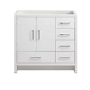 Fresca Imperia 36" Glossy White Free Standing Modern Bathroom Cabinet - Right Version FCB9436WH-R