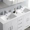 Fresca Imperia 60" Glossy White Free Standing Modern Bathroom Cabinet with Integrated Double Sink FCB9460WH-D-I