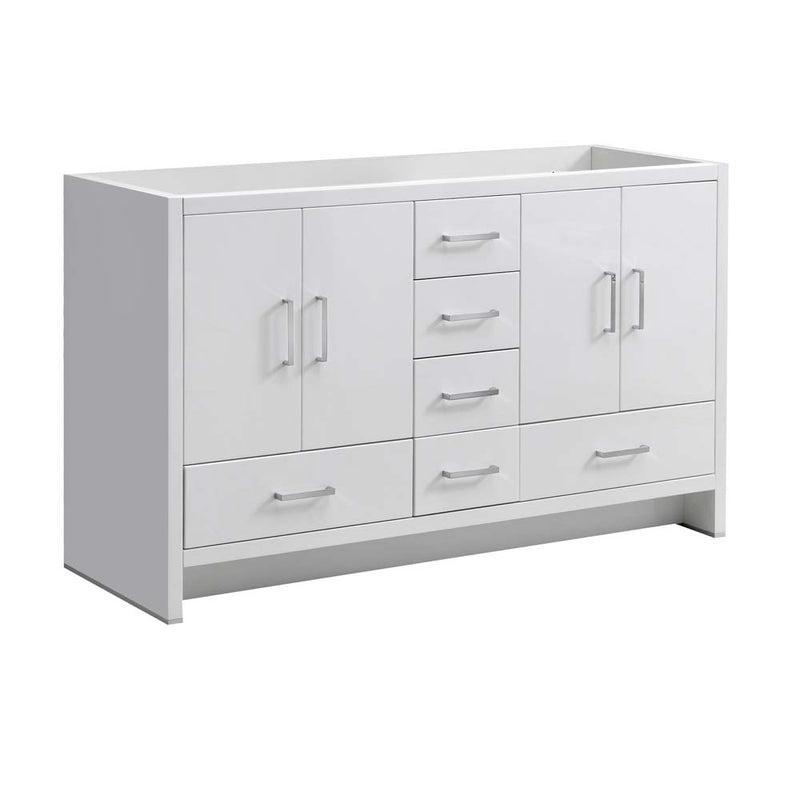 Fresca Imperia 60" Glossy White Free Standing Double Sink Modern Bathroom Cabinet FCB9460WH-D