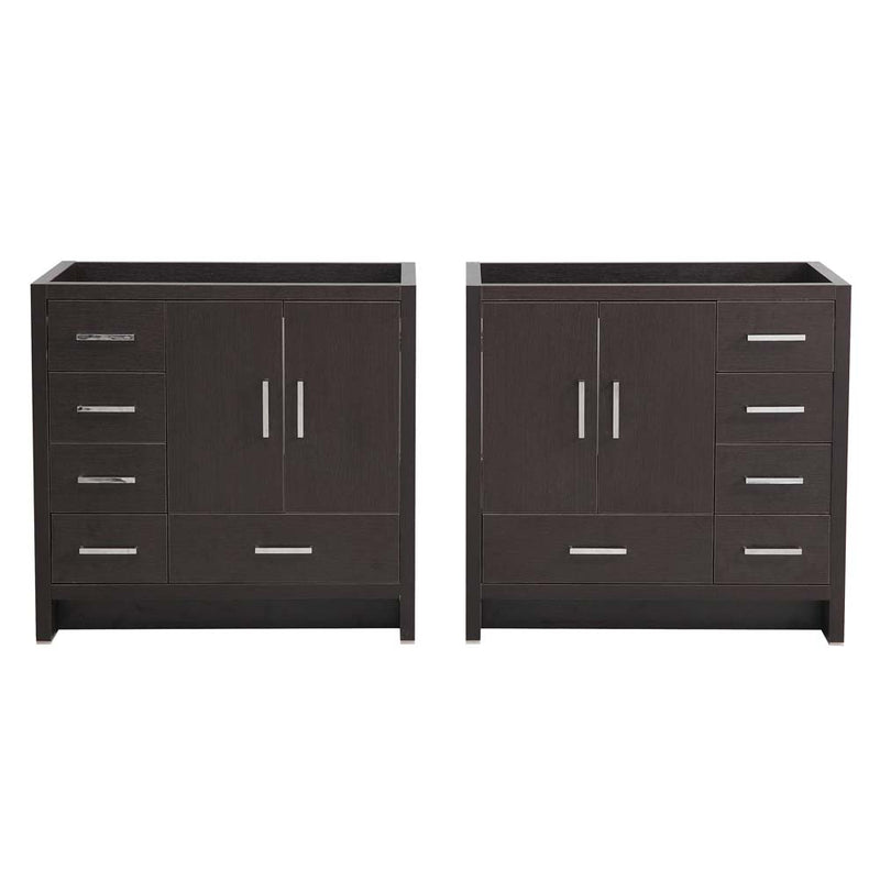 Fresca Imperia 72" Dark Gray Oak Free Standing Double Sink Modern Bathroom Cabinet FCB9472DGO