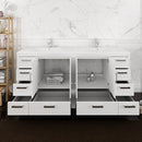 Fresca Imperia 72" Glossy White Free Standing Double Sink Modern Bathroom Cabinet with Integrated Sink FCB9472WH-I