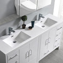 Fresca Imperia 72" Glossy White Free Standing Double Sink Modern Bathroom Cabinet with Integrated Sink FCB9472WH-I