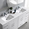 Fresca Imperia 72" Glossy White Free Standing Double Sink Modern Bathroom Cabinet with Integrated Sink FCB9472WH-I