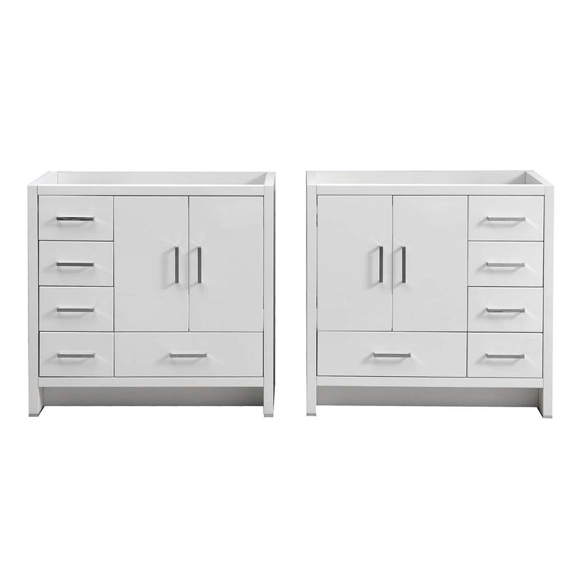 Fresca Imperia 72" Glossy White Free Standing Double Sink Modern Bathroom Cabinet FCB9472WH