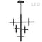 Dainolite 42W Chandelier Matte Black with Acrylic Diffuser FCS-3656C-MB