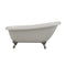 Cambridge Plumbing Acrylic Slipper Bathtub 61"x28" No Faucet Drillings and PC Feet