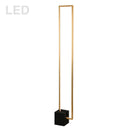 Dainolite 34W Floor Lamp Aged Brass with Matte Black Concrete Base FLN-LEDF55-AGB-MB