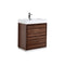 KubeBath Bliss 30" Walnut Free Standing Modern Bathroom Vanity FMB30-WNT