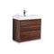 KubeBath Bliss 36" Walnut Free Standing Modern Bathroom Vanity FMB36-WNT