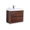 KubeBath Bliss 40" Walnut Free Standing Modern Bathroom Vanity FMB40-WNT