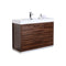 KubeBath Bliss 48" Walnut Free Standing Modern Bathroom Vanity FMB48-WNT