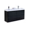 KubeBath Bliss 60" Double Sink Black Free Standing Modern Bathroom Vanity FMB60D-BK