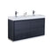 KubeBath Bliss 60" Double Sink Gray Oak Free Standing Modern Bathroom Vanity FMB60D-GO