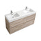 KubeBath Bliss 60" Double Sink Nature Wood Free Standing Modern Bathroom Vanity FMB60D-NW