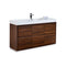 KubeBath Bliss 60" Single Sink Walnut Free Standing Modern Bathroom Vanity FMB60S-WNT