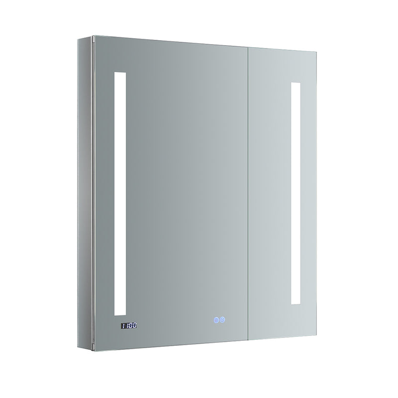 Fresca Tiempo 30" Wide x 36" Tall Bathroom Medicine Cabinet w/ LED Lighting & Defogger FMC013036