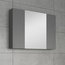 Fresca Lucera 36" Gray Wall Hung Modern Bathroom Cabinet with Top and Undermount Sink - Left Version FCB6136GR-UNS-L-CWH-U