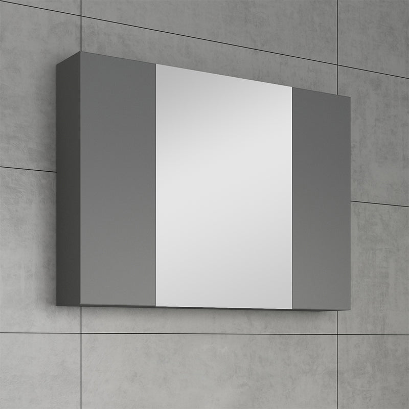 Fresca Lucera 36" Gray Wall Hung Modern Bathroom Cabinet with Top and Undermount Sink - Right Version FCB6136GR-UNS-R-CWH-U