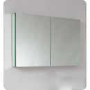 Fresca Mezzo 48" White Wall Hung Double Sink Modern Bathroom Cabinet with Integrated Sink FCB8012WH-I