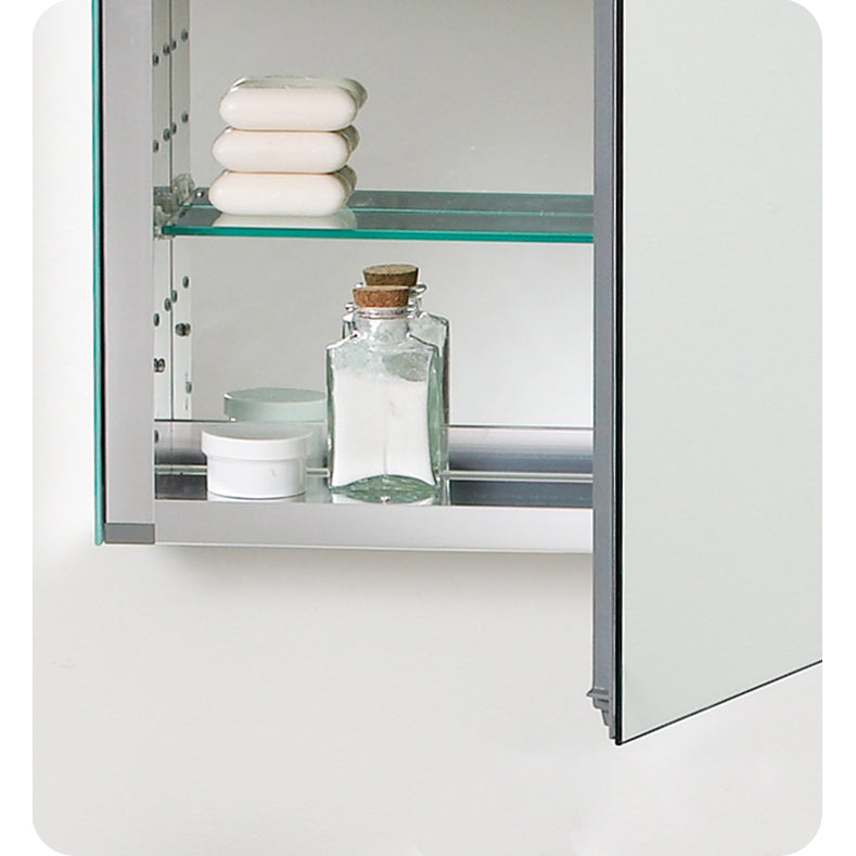 Fresca 20" Wide x 26" Tall Bathroom Medicine Cabinet with Mirrors FMC8058