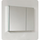 Fresca Imperia 36" Glossy White Free Standing Modern Bathroom Cabinet with Integrated Sink - Left Version FCB9436WH-L-I