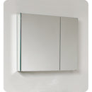 Fresca Mezzo 30" Gray Oak Wall Hung Modern Bathroom Cabinet with Integrated Sink FCB8007GO-I