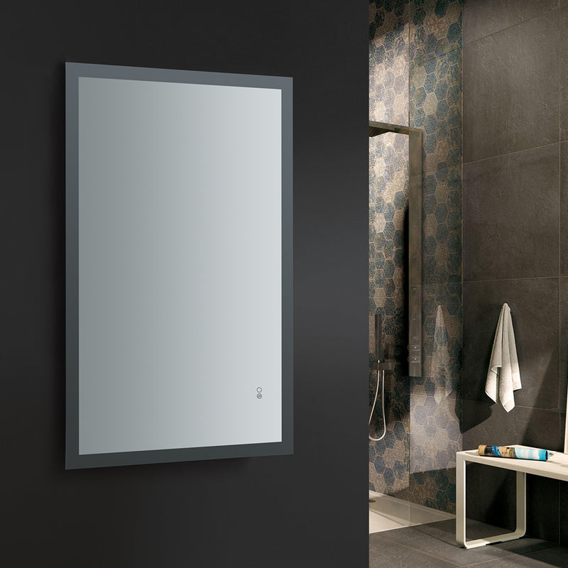 Fresca Angelo 48" Wide x 30" Tall Bathroom Mirror with  Halo Style LED Lighting and Defogger FMR014830