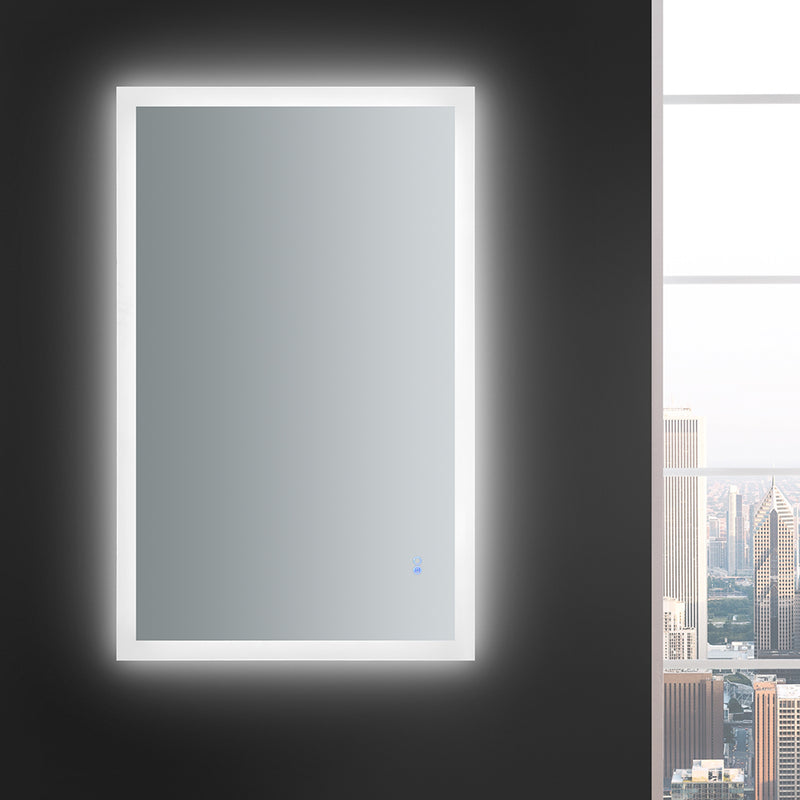 Fresca Angelo 48" Wide x 30" Tall Bathroom Mirror with  Halo Style LED Lighting and Defogger FMR014830