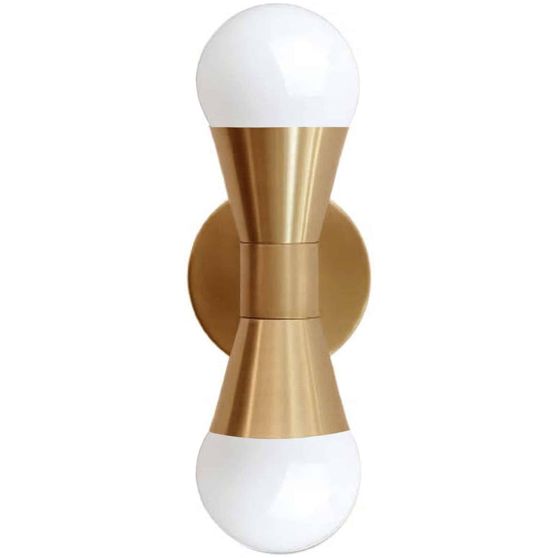 Dainolite 2 Light Incandescent Wall Sconce Aged Brass FOR-72W-AGB