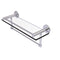Allied Brass Fresno Collection 16 Inch Glass Shelf with Vanity Rail and Integrated Towel Bar FR-1-16GTB-PC