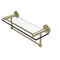 Allied Brass Fresno Collection 16 Inch Glass Shelf with Vanity Rail and Integrated Towel Bar FR-1-16GTB-SBR