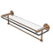 Allied Brass Fresno Collection 22 Inch Glass Shelf with Vanity Rail and Integrated Towel Bar FR-1-22GTB-BBR