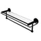 Allied Brass Fresno Collection 22 Inch Glass Shelf with Vanity Rail and Integrated Towel Bar FR-1-22GTB-BKM