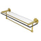 Allied Brass Fresno Collection 22 Inch Glass Shelf with Vanity Rail and Integrated Towel Bar FR-1-22GTB-PB