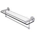 Allied Brass Fresno Collection 22 Inch Glass Shelf with Vanity Rail and Integrated Towel Bar FR-1-22GTB-PC