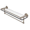 Allied Brass Fresno Collection 22 Inch Glass Shelf with Vanity Rail and Integrated Towel Bar FR-1-22GTB-PEW
