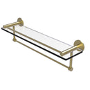 Allied Brass Fresno Collection 22 Inch Glass Shelf with Vanity Rail and Integrated Towel Bar FR-1-22GTB-SBR