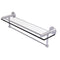 Allied Brass Fresno Collection 22 Inch Glass Shelf with Vanity Rail and Integrated Towel Bar FR-1-22GTB-SCH