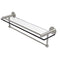 Allied Brass Fresno Collection 22 Inch Glass Shelf with Vanity Rail and Integrated Towel Bar FR-1-22GTB-SN