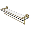 Allied Brass Fresno Collection 22 Inch Glass Shelf with Vanity Rail and Integrated Towel Bar FR-1-22GTB-UNL