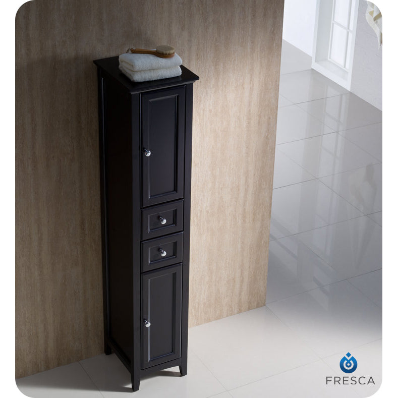 Fresca Oxford Espresso Tall Bathroom Linen Cabinet FST2060ES