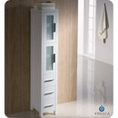 Fresca Torino White Tall Bathroom Linen Side Cabinet FST6260WH