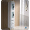 Fresca Torino 108" White Modern Double Sink Bathroom Vanity with 3 Side Cabinets and Integrated Sinks FVN62-108WH-UNS